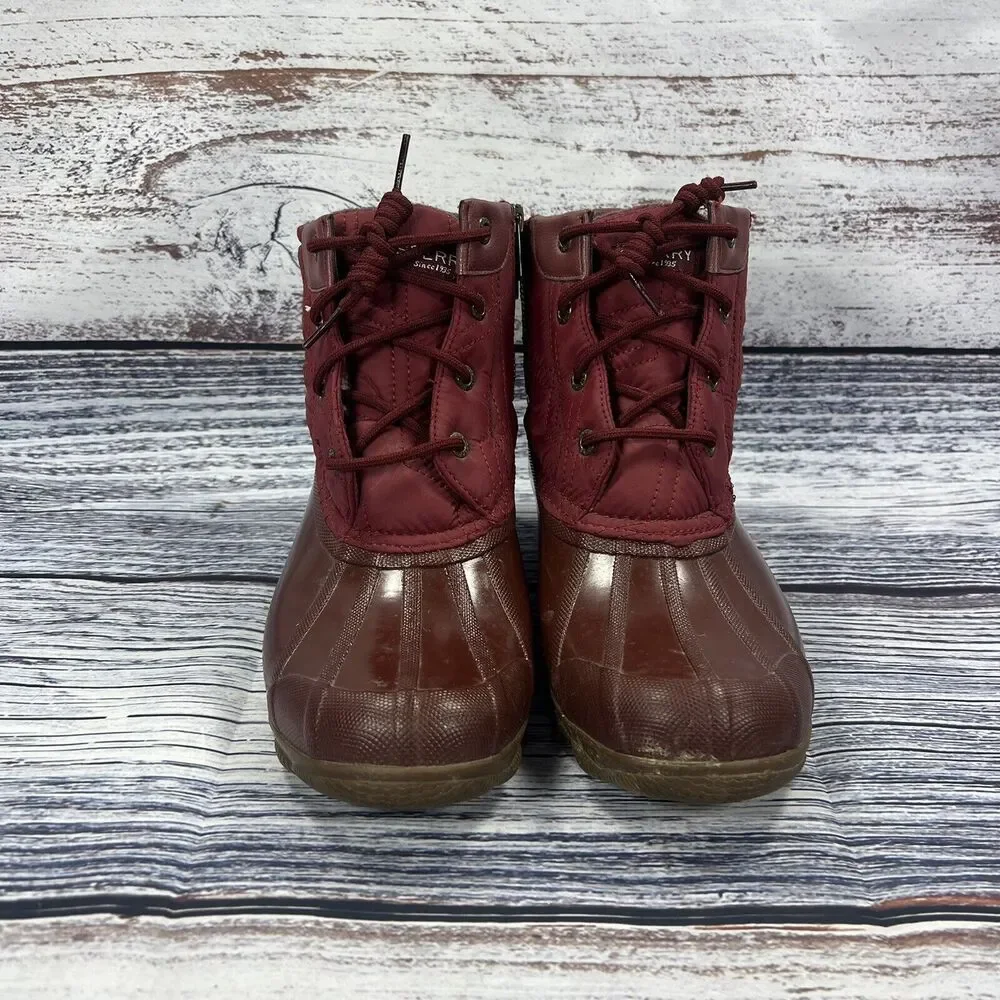 Sperry Syren Gulf Quilted Nylon Waterproof Duck Boots, Women’s Size 7